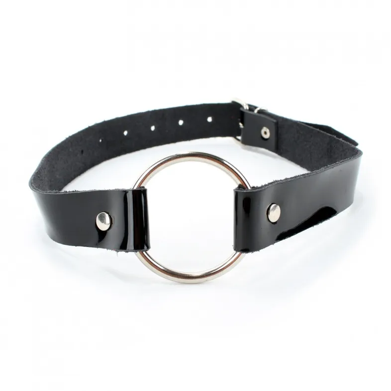 Кляп кольцо из кожи BDSM Light