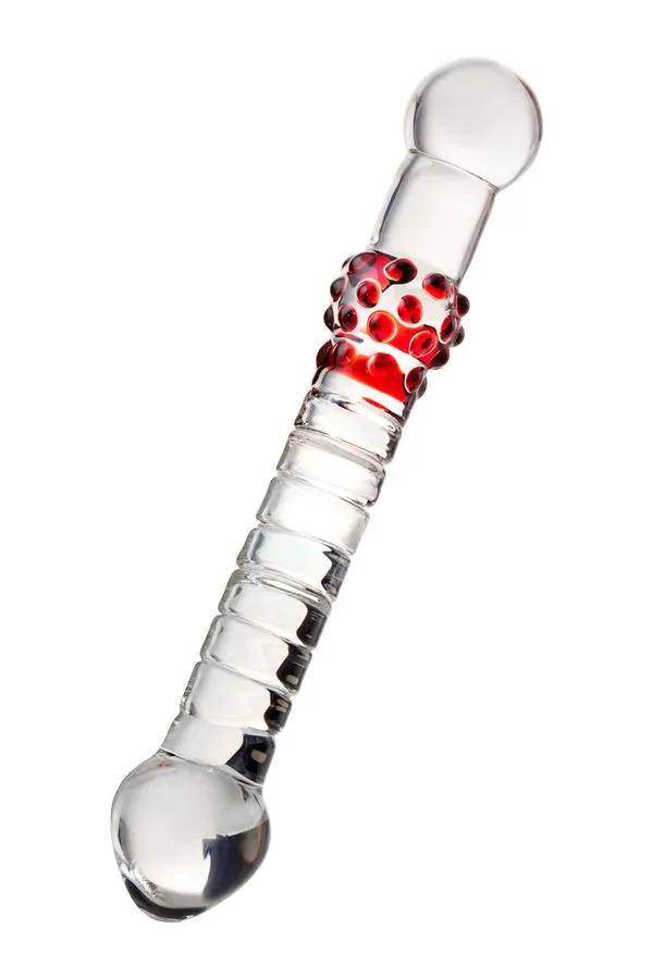 Двусторонний фаллоимитатор SEXUS GLASS, 22 см, Ø 3,5 см, прозрачный