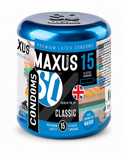 Презервативы MAXUS Classic №15 с железным кейсом, классические, 15 шт