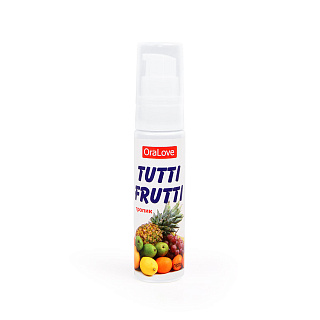 Оральный лубрикант Tutti Frutti со вкусом экзотических фруктов 30г