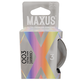 Презервативы MAXUS 003 №3 в железном кейсе, экстремально тонкие, 3 шт