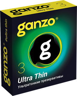 Презервативы Ganzo Ultra Thin, 18 см, 3 шт.