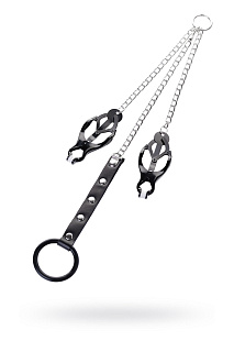 Зажимы для сосков с кольцом для пениса