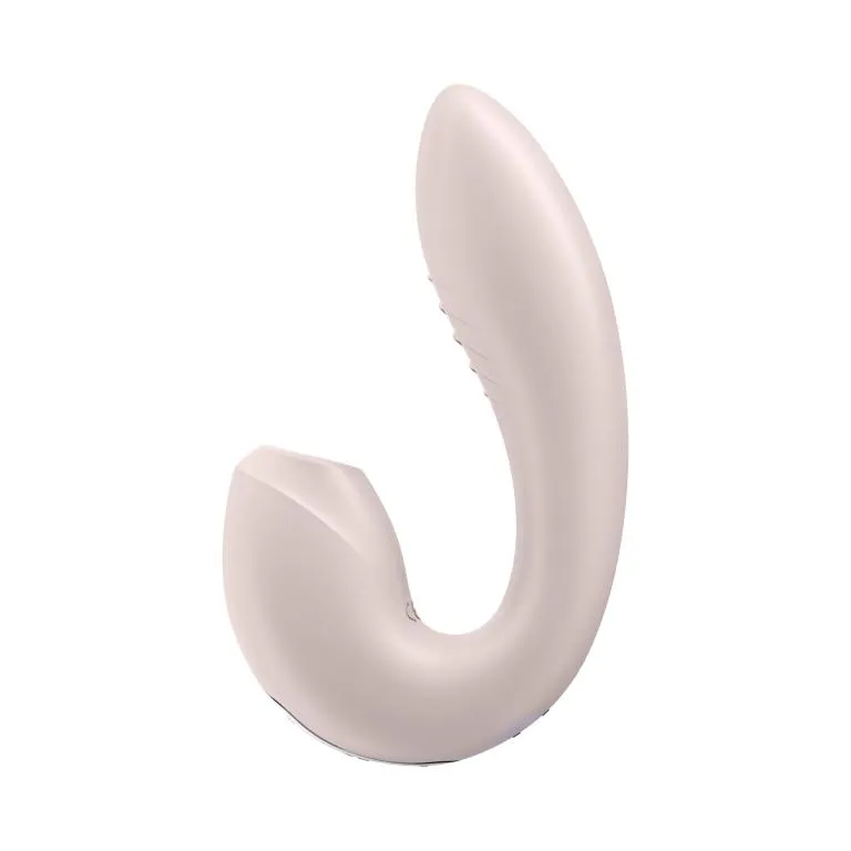 Вибратор с вакуумным стимулятором Satisfyer Sunray с фиксацией формы (бледно-розовый)