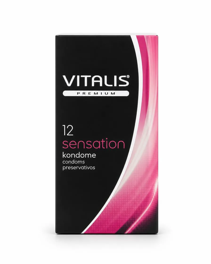 Презервативы Vitalis Premium sensation с кольцами и точками №12