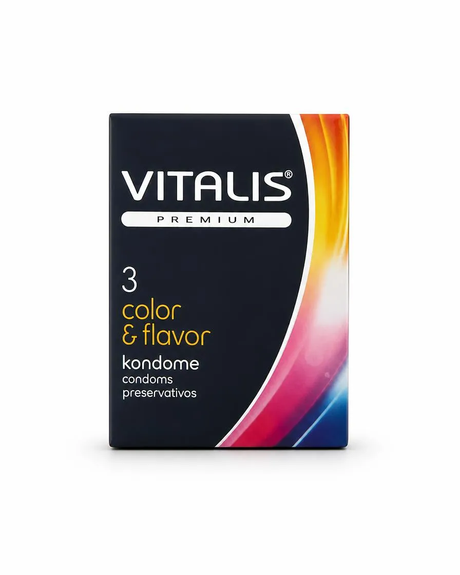 Презервативы Vitalis Premium color & flavor цветные, ароматизированные №3
