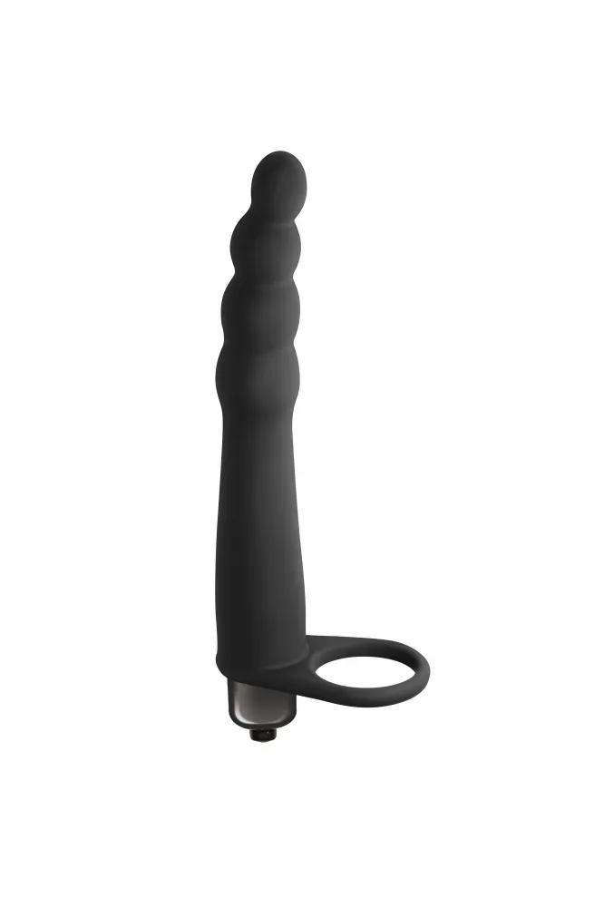 Вибронасадка для двойного проникновения Pure Passion Bramble black