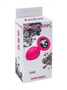 Анальная втулка Emotions crystal, силикон, размер S, Ø2,8 см, розовый/прозрачный