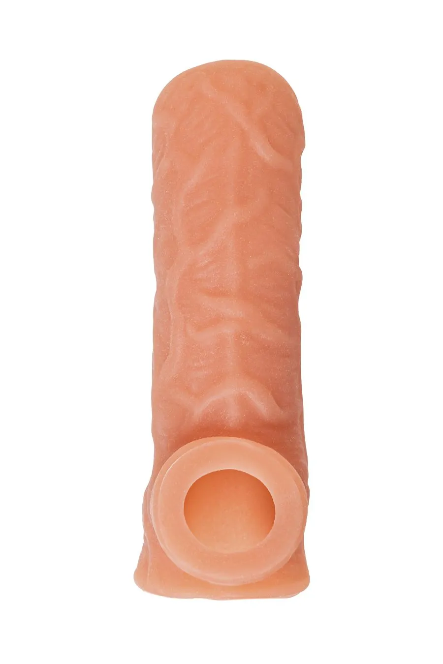 Насадка реалистичная KOKOS NUDE SLEEVE с дополнительной стимуляцией, TPE, телесная, L 10 см Ø 3,5 см