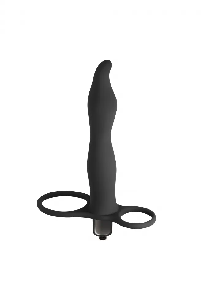 Вибронасадка для двойного проникновения Pure Passion Flirtini, L 15,4, Ø 2,8 см, черный
