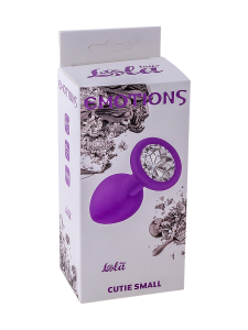 Анальная втулка Emotions Cutie Small Purple clear crystal, силикон, размер S, Ø2,8 см, фиолетовый