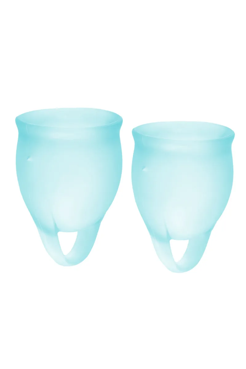 Набор менструальных чаш Satisfyer Feel confident Menstrual Cup, синий