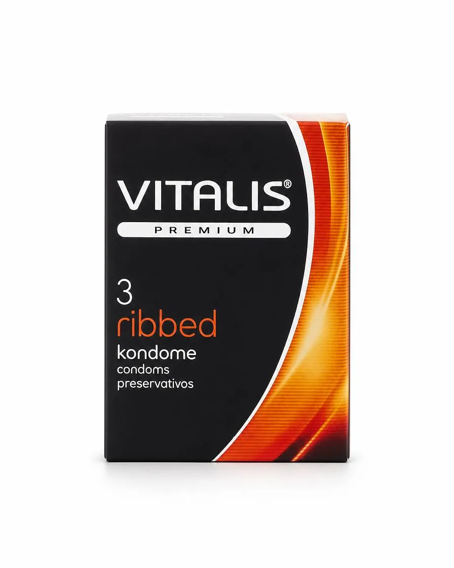 Презервативы Vitalis Premium ribbed ребристые №3