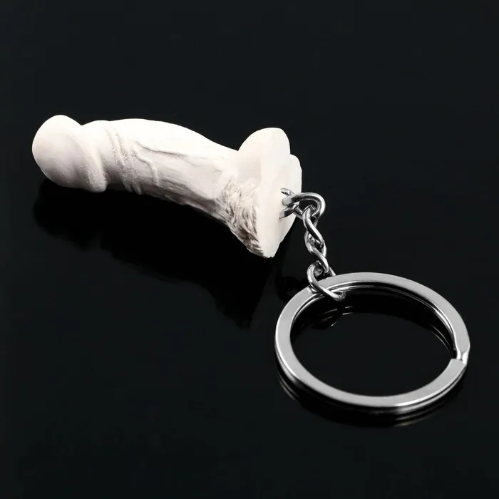 Брелок «Счастливый конец», белый, 4,5см, 18+