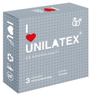 Презервативы Unilatex Dotted 3 шт