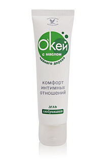 Лубрикант О'кей, с маслом чайного дерева, на водной основе, 50г.