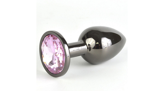 Анальная втулка Sitabella, металл, размер S, Ø 2,8 см, темный никель/сиреневый