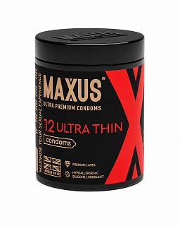 Презервативы MAXUS Ultra Thin №12 с железным кейсом, ультратонкие X-Edition, 12 шт