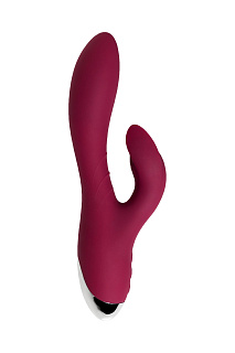 Вибратор L'EROINA Mion с клиторальным стимулятором бордовый