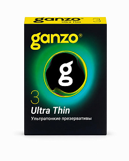 Презервативы Ganzo Ultra Thin, 18 см, 3 шт.