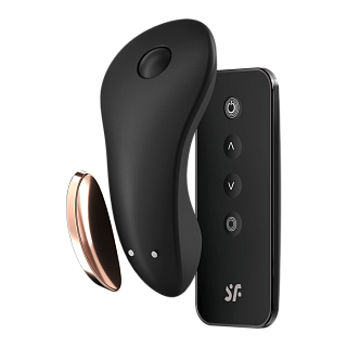 Вибратор в трусики с пультом и приложением Little Secret, черный