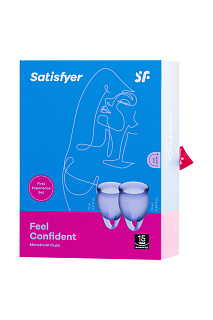 Набор менструальных чаш Satisfyer Feel confident Menstrual Cup, фиолетовые