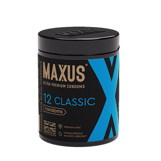 Презервативы MAXUS Classic №12 с железном кейсе, классические X-Edition, 12 шт