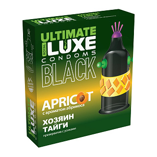 Презератив Luxe Black Ultimate хозяин тайги №1, с ароматом абрикоса