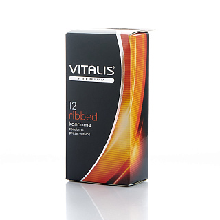 Презервативы Vitalis Premium ribbed ребристые №12