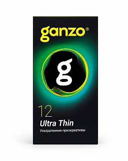 Презервативы Ganzo Ultra Thin, 18 см, 12 шт.