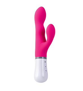 Вибратор LOVENSE Nora с клиторальным стимулятором, силикон, розовый, 20 см