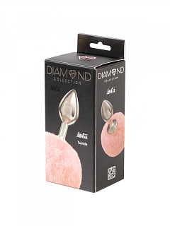 Анальная Пробка с Хвостом Diamond Twinkle Pink
