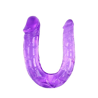 Фаллоимитатор двойной TWIN HEAD, 30 см, Ø 3,3 см, фиолетовый