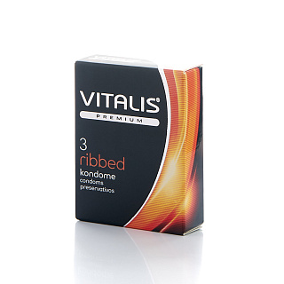 Презервативы Vitalis Premium ribbed ребристые №3
