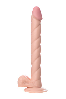 Реалистичный фаллоимитатор TOYFA RealStick Nude, 27 см, Ø 3,8 см, ПВХ, телесный
