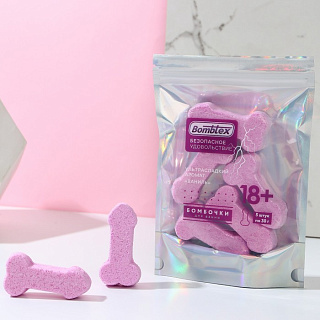 Набор бомбочек для ванны в форме мужского достоинства «Сильной и независимой», 5 шт по 30 г, клубника