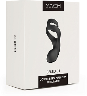 Двойное эрекционное виброкольцо Benedict, черный