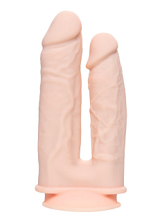 Фаллоимитатор для двойного проникновения RealStick Silicone Armie H, 14,5 см, Ø 3,8 см, силикон