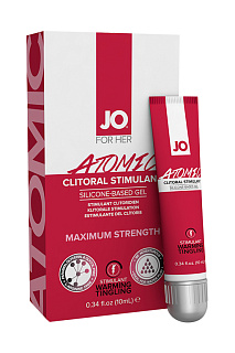 Возбуждающий гель JO Atomic для клитора мощного действия, на силиконовой основе, 10мл.