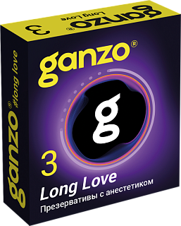 Презервативы Ganzo Long Love, 18 см, 3 шт.
