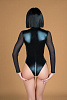 Боди с молнией до поясницы из материала wet look My Shadow S-M