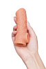 Насадка реалистичная KOKOS NUDE SLEEVE с дополнительной стимуляцией, TPE, телесная, L 14 см Ø 4,2 см
