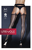 Чулки в сетку с поясом и стрелками сзади Sense S-M
