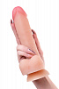 Фаллоимитатор RealStick Silicone Hugh J, 20,5 см, Ø 3,7 см, телесный