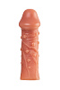 Насадка KOKOS с дополнительной стимуляцией, реалистичная, TPE, L 16,5 см, Ø 4,3 см