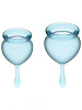 Набор менструальных чаш Satisfyer Feel Good Menstrual Cup Light Blue с хвостиком-капелькой