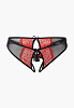 Трусики с доступом и кружевными вставками красные (Easy to love) XS/S 40-42
