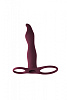 Вибронасадка для двойного проникновения Pure Passion Flirtini Wine red