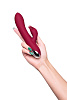 Вибратор с клиторальным стимулятором LEROINA by TOYFA Sangra, силикон, бордовый, 20,5см
