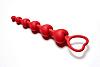 Анальная цепочка Love Beam, Ø до 3,2 см, длина 19 см, цвет бордовый